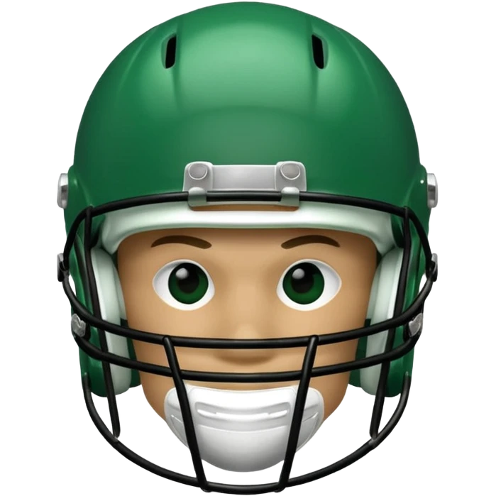 College football player helmet in green color emoji
