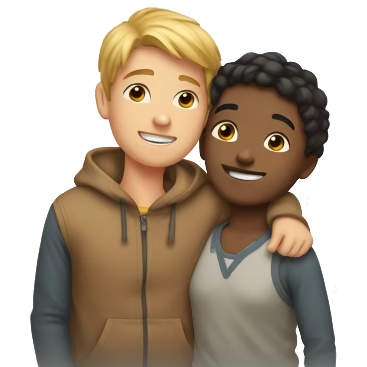 boy and girl cuddling emoji
