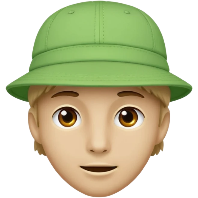 green tennis hat emoji