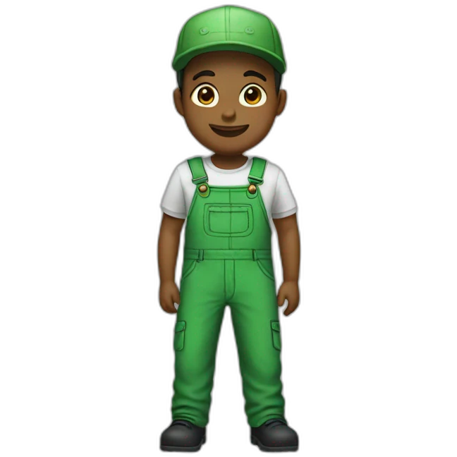 green overalls just the overals emoji