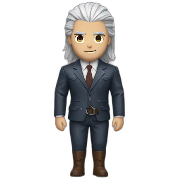 Geralt of Rivia in Brunello Cucinelli suit emoji