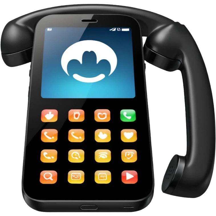 siyah telefon  emoji