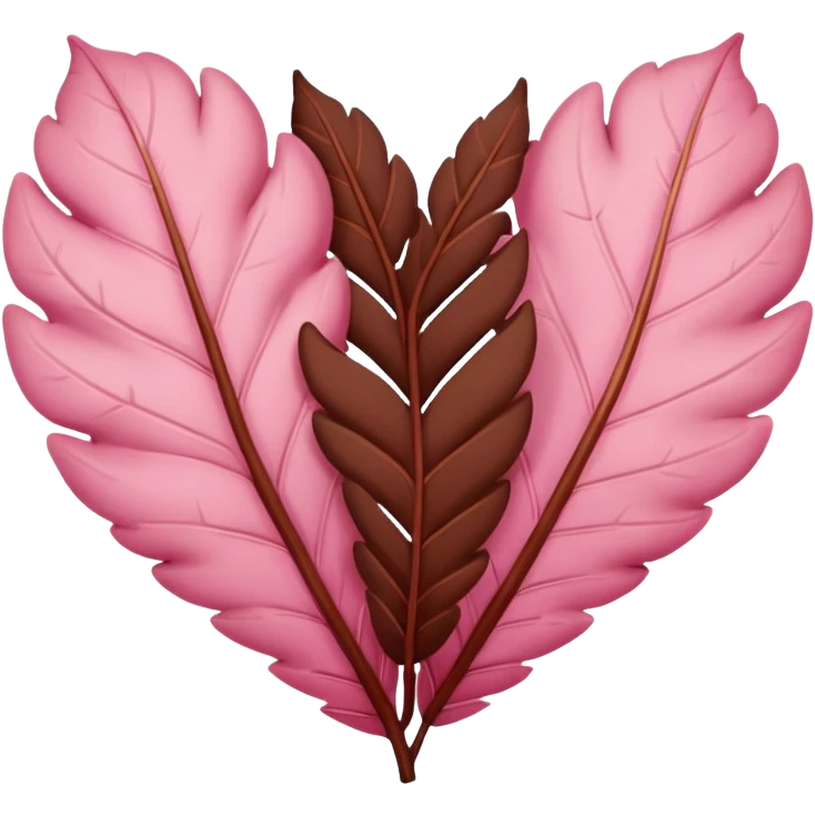 pink and brown autumn winter love  emoji