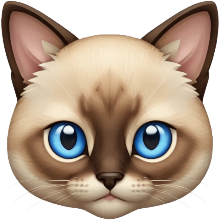 Face of Siamese Kitten in game pixelized style emoji