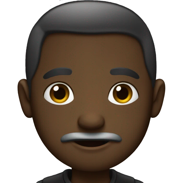 Dark cool brown doodle emoji