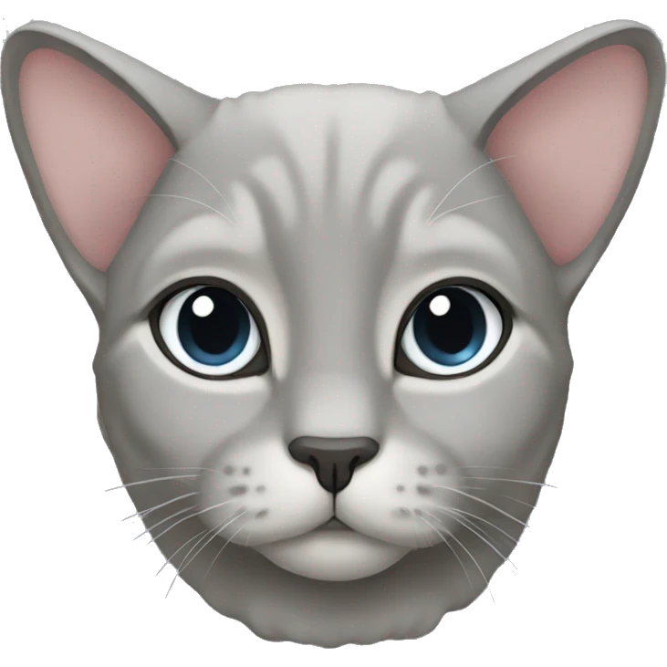 grey lop-eared cat emoji