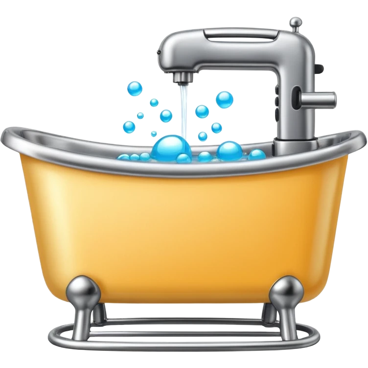 Bathtub with toaster in it emoji