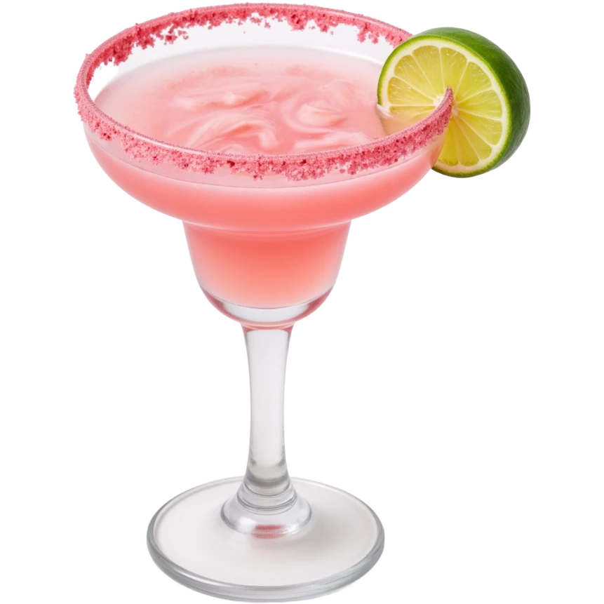 light pink margarita in a sugar-rimmed margarita glass emoji