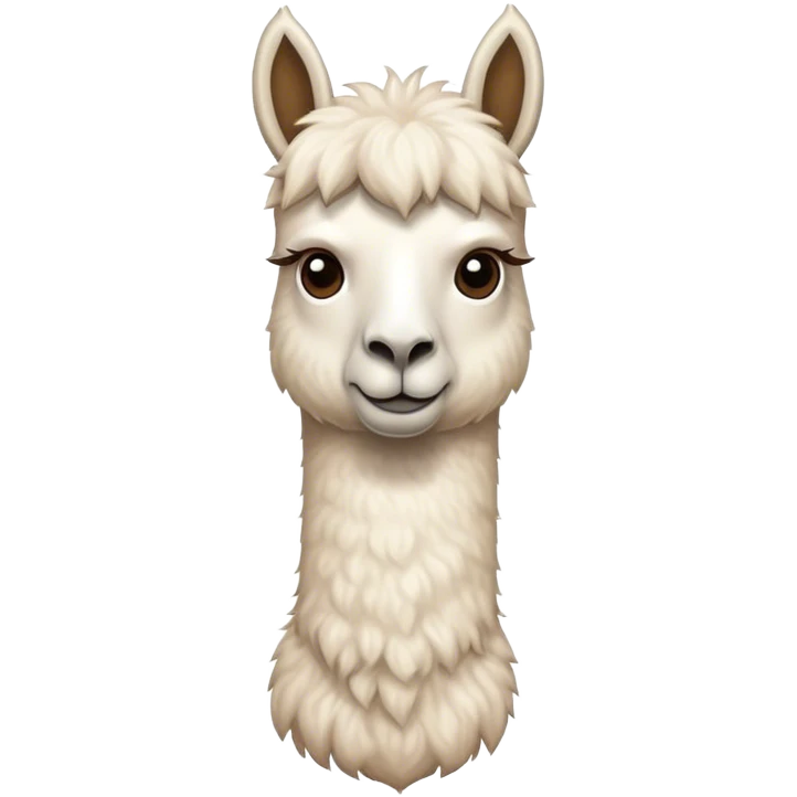 White llama with long neck emoji