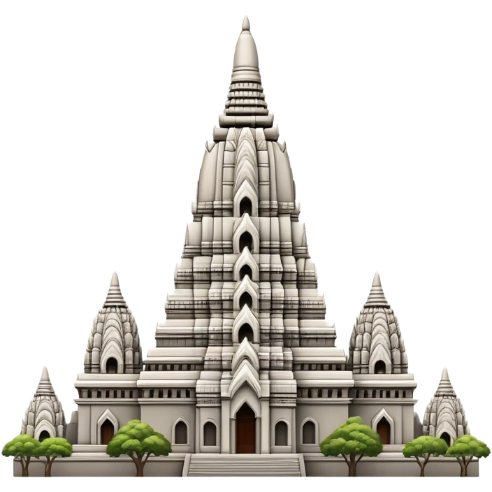 Cinematic Realistic Prambanan Temple Landmark Emoji, depicted as an ornate Hindu temple complex rendered with lifelike detail and dramatic, historical lighting. emoji