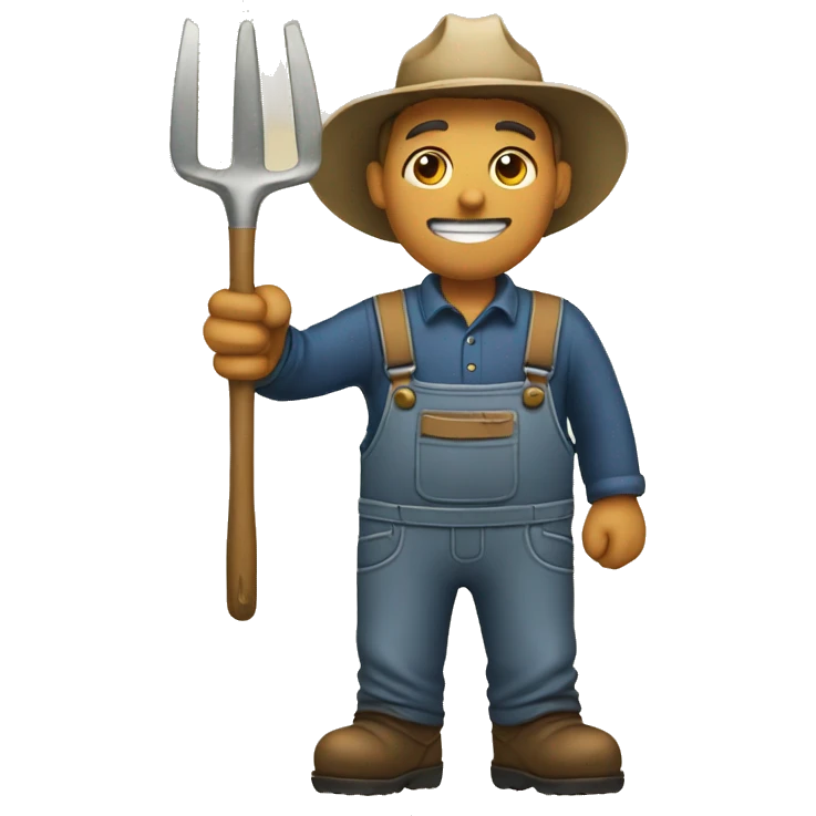 farmer with tool on hand  emoji