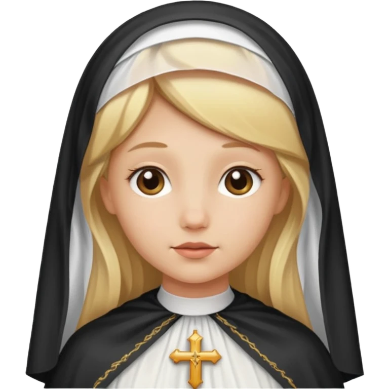 Blonde girl with Catholic veil emoji