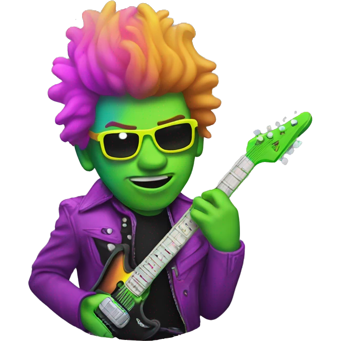 neon rock'n roll emoji