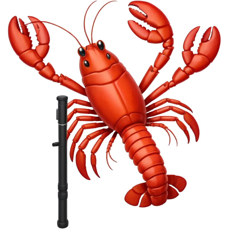 Lobster very happy jumping on pogo stick emoji
