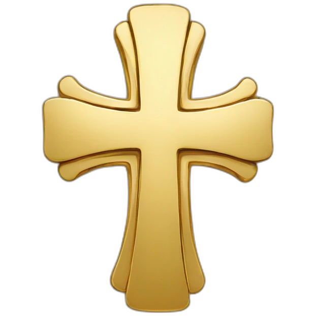Cross thin gold emoji