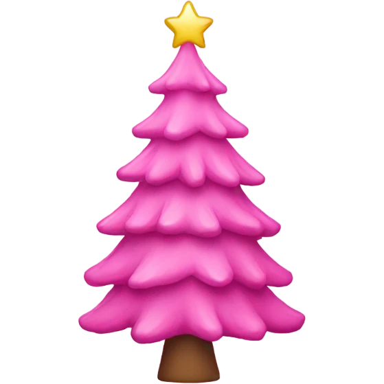 Pink Christmas tree  emoji