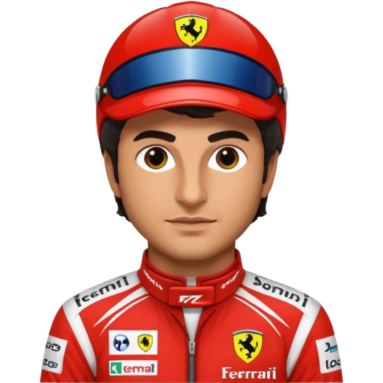 carlos sainz ferrari. make him look exactly like carlos emoji