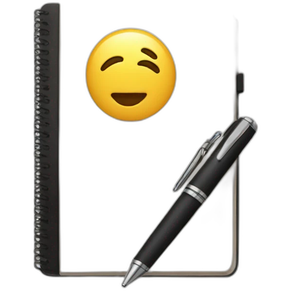 pen and notebook emoji