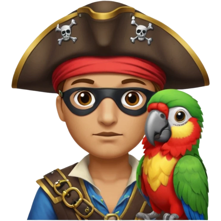 pirate and parrot emoji