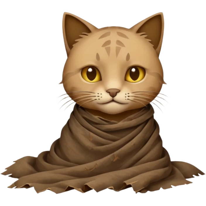 ancient cat with tattered cloth emoji