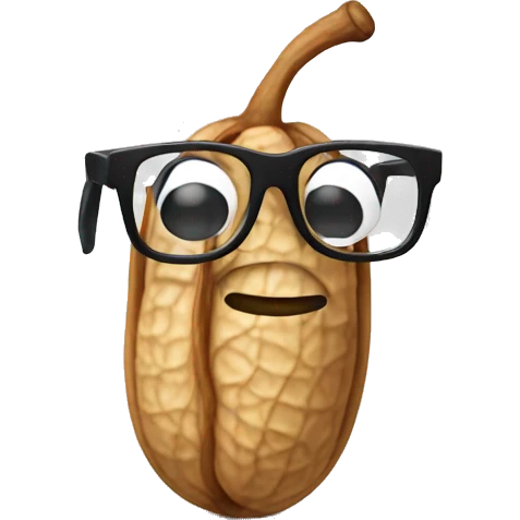 Peanut with glasses talking on the phone  emoji