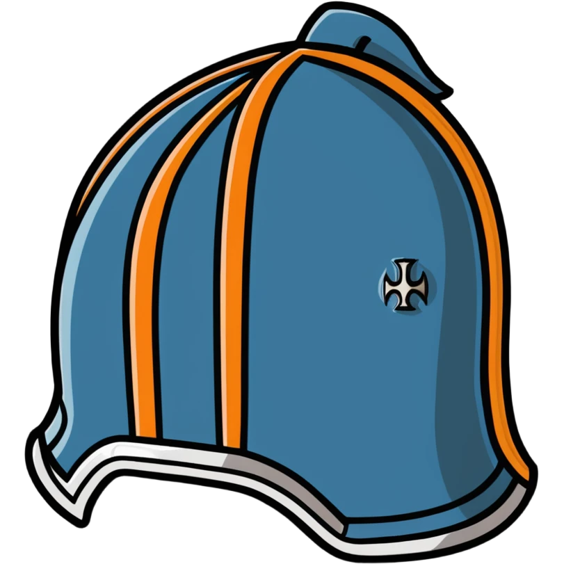 Historical medieval helmet with light rust patterns and aged appearance emoji