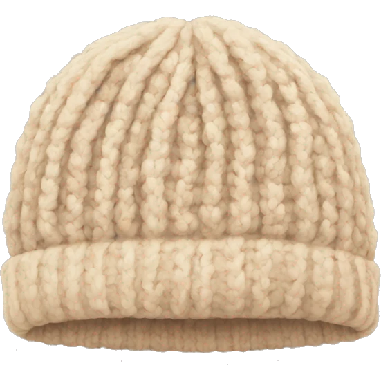 beige winter beanie no person emoji