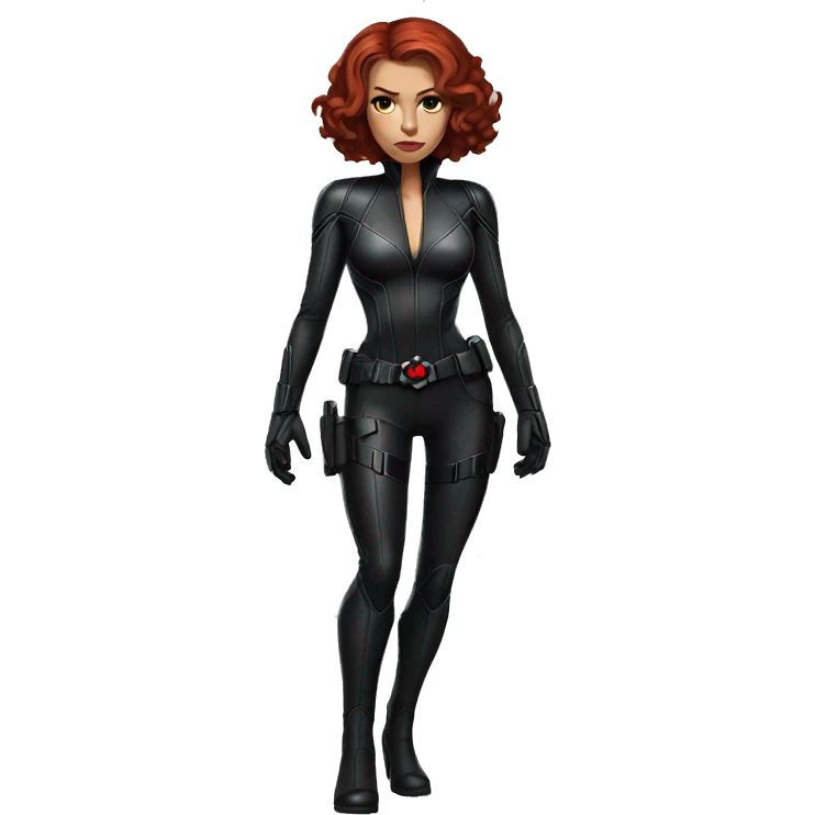 black widow marvel full body emoji