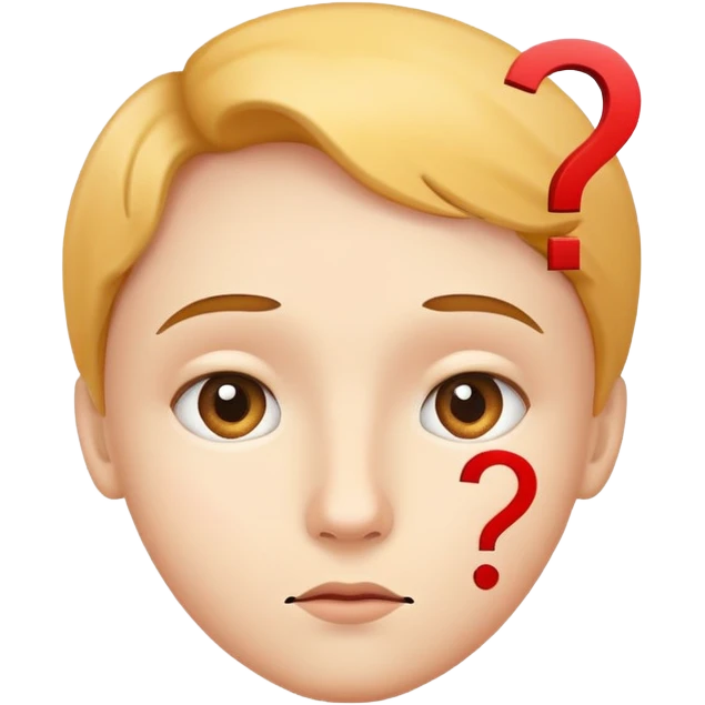 curious face with a question mark emoji