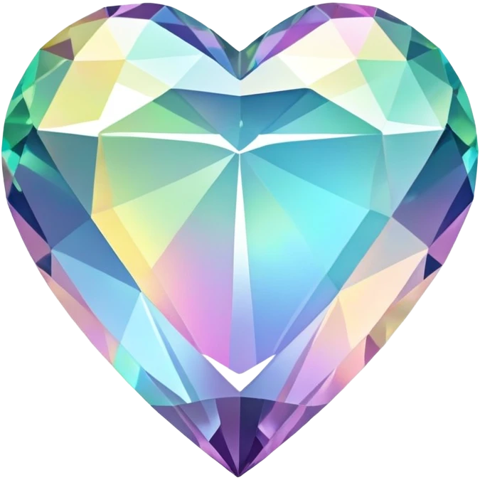 Iridescent diamond heart emoji