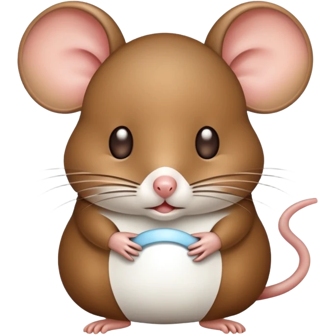 A mouse having diarrhea emoji
