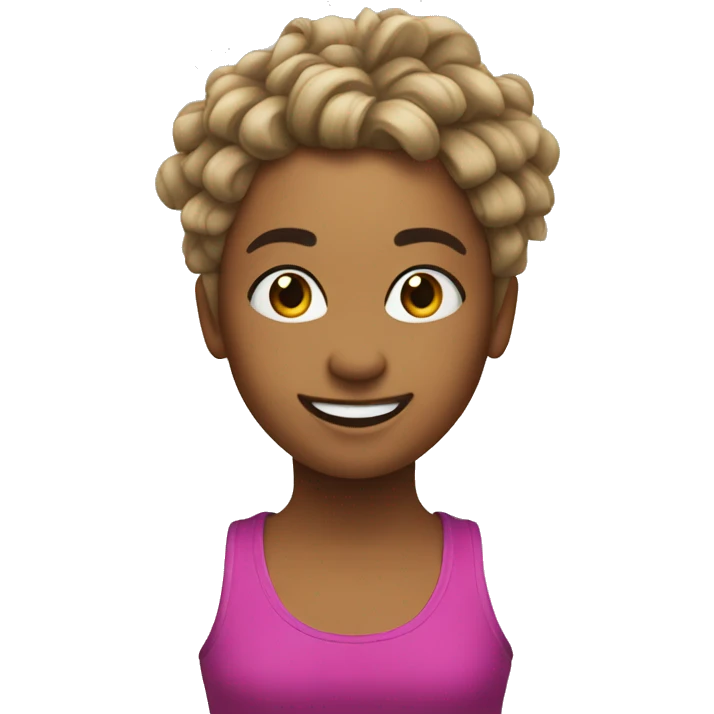 Zumba, cabelo liso emoji