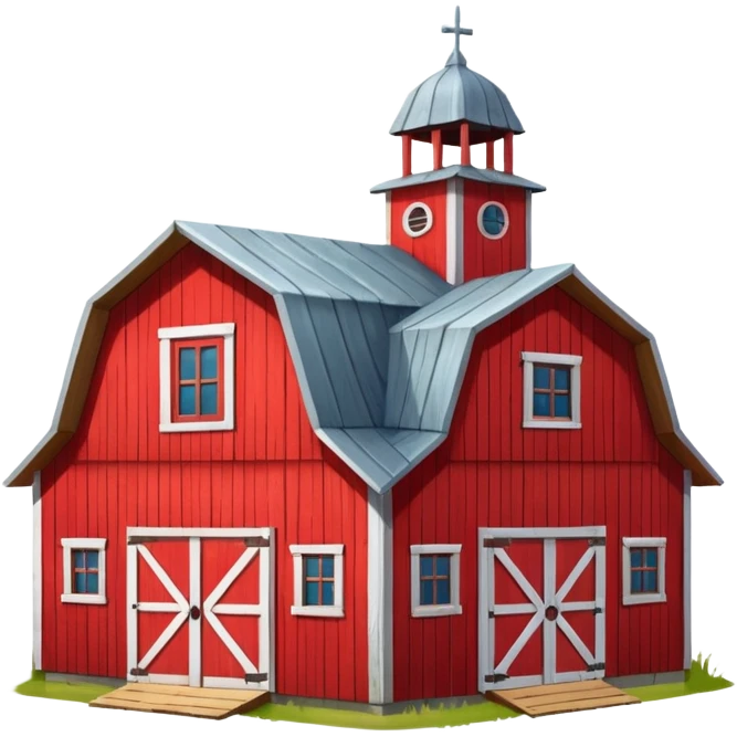 red barn emoji