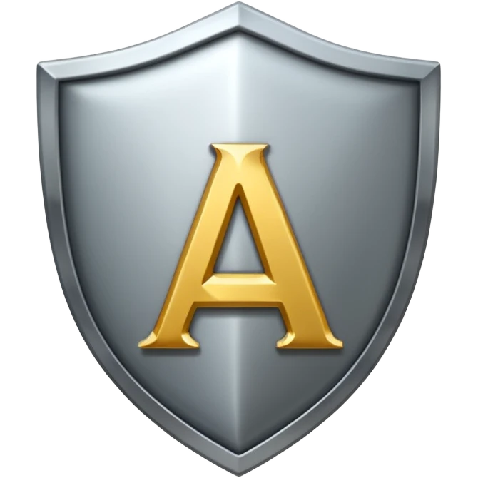 Shield with letter A emoji