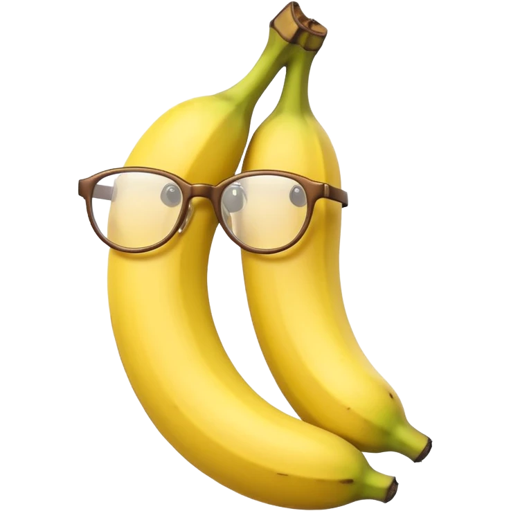 single banana with glasses emoji