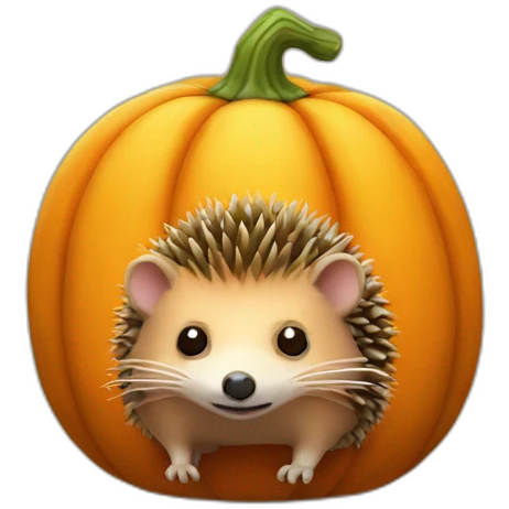 pumpkin hedgehog emoji