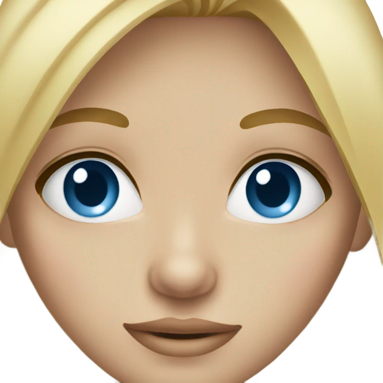 Blonde blue eyed girl  emoji