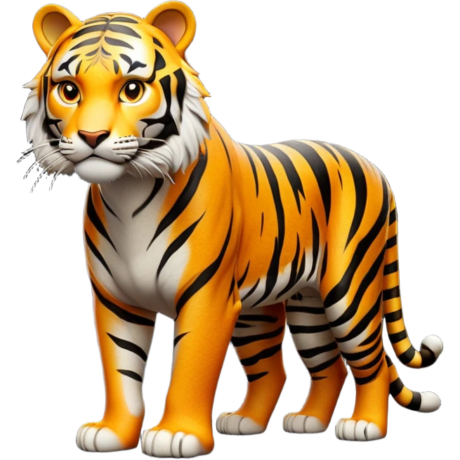 cinematic-tiger-realistic-full-body-standing-emoji,-massive-striped-frame-exuding-power-and-grace,-bold-orange-fur-with-thick-black-stripes,-head-tilted-dramatically,-piercing-yellow-eyes-focused-intensely,-simplified-yet-realistic-focused-features,-highly-detailed,-glowing-with-an-almost-sarcastic-glow emoji