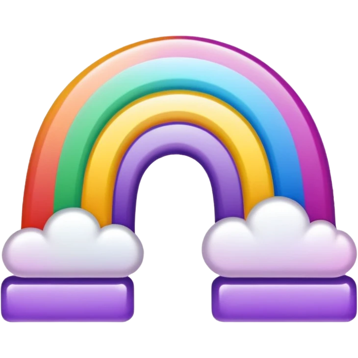 arco iris branco e roxa emoji