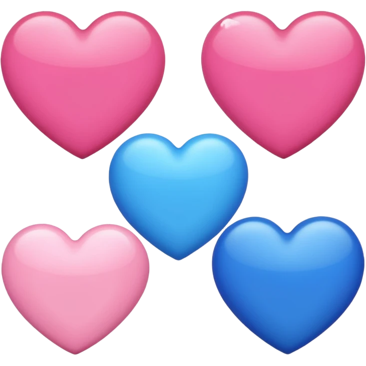 Pink and blue heart emoji