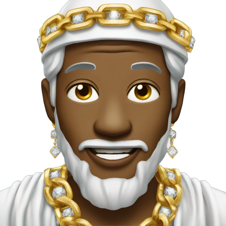 Holy man with grillz and diamond chain emoji