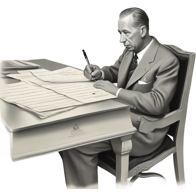 Dag Hammarskjöld signing document emoji