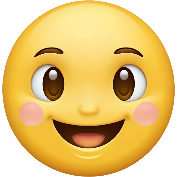 Round yellow face emoji smiling with no eyes emoji