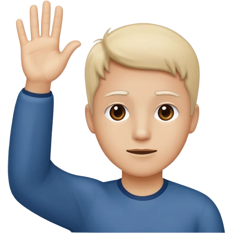 A person with one hand up and one hand down emoji
