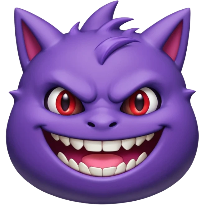 Gengar cute anime full teeth smiling emoji