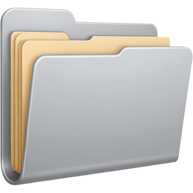 white and gray folder empty emoji