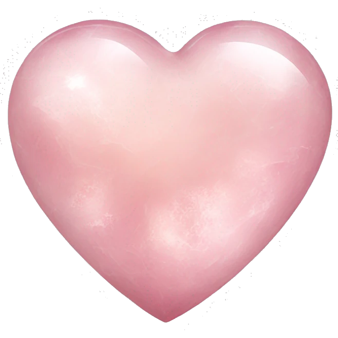 Light pink quartz heart emoji