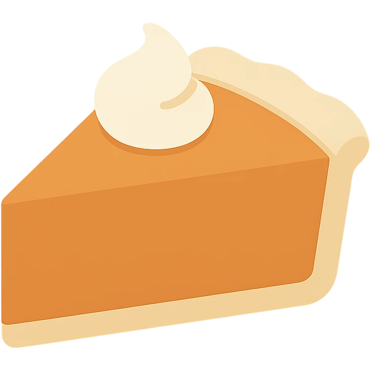 slice of pumpkin pie emoji
