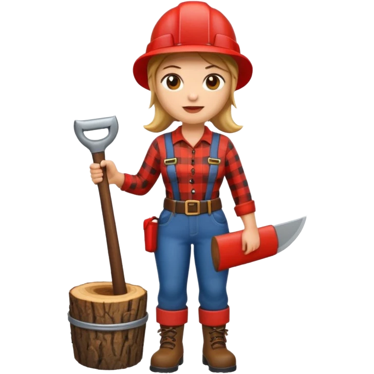 lumberjack woman emoji