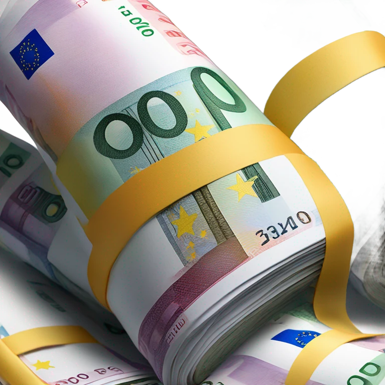 roll of banknotes euros emoji